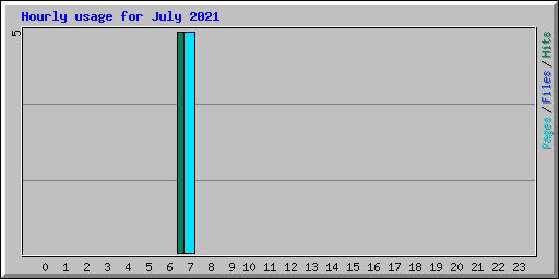Hourly usage for July 2021