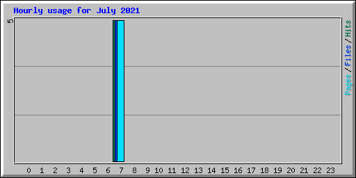 Hourly usage for July 2021